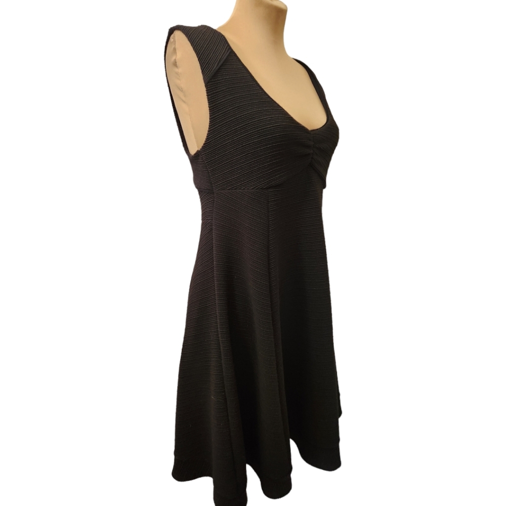ANTHROPOLOGIE MAEVE Black Textured A-line Mini Dress - Size M - Picture 5 of 11